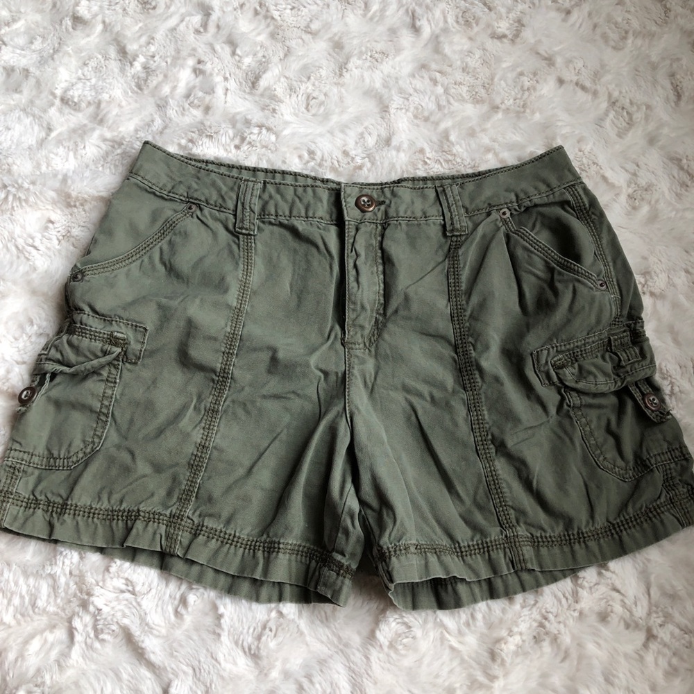 3/$15 Faded Glory Women’s Army Green Shorts
